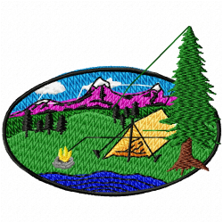 Camping Embroidery Design 11 Camping Embroidery Design 11